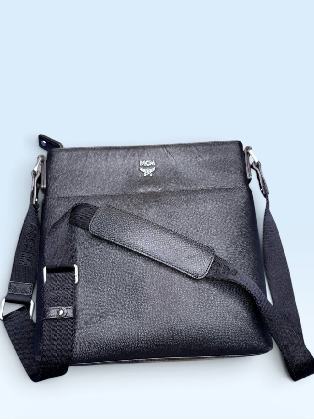 Authentic MCM Black Crossbody Messenger Bag